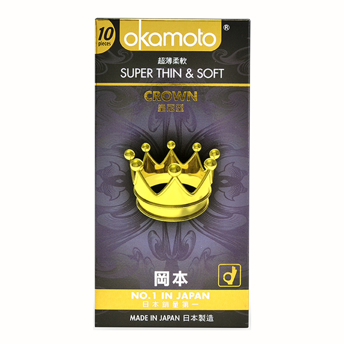 Tặng 1 Gói Gel Bôi Trơn Hydro ] Bao Cao Su Okamoto Crown Kích Cở Nhỏ Siêu  Mỏng Và Mềm Mại Hộp 10 Cái | Okamoto Việt Nam