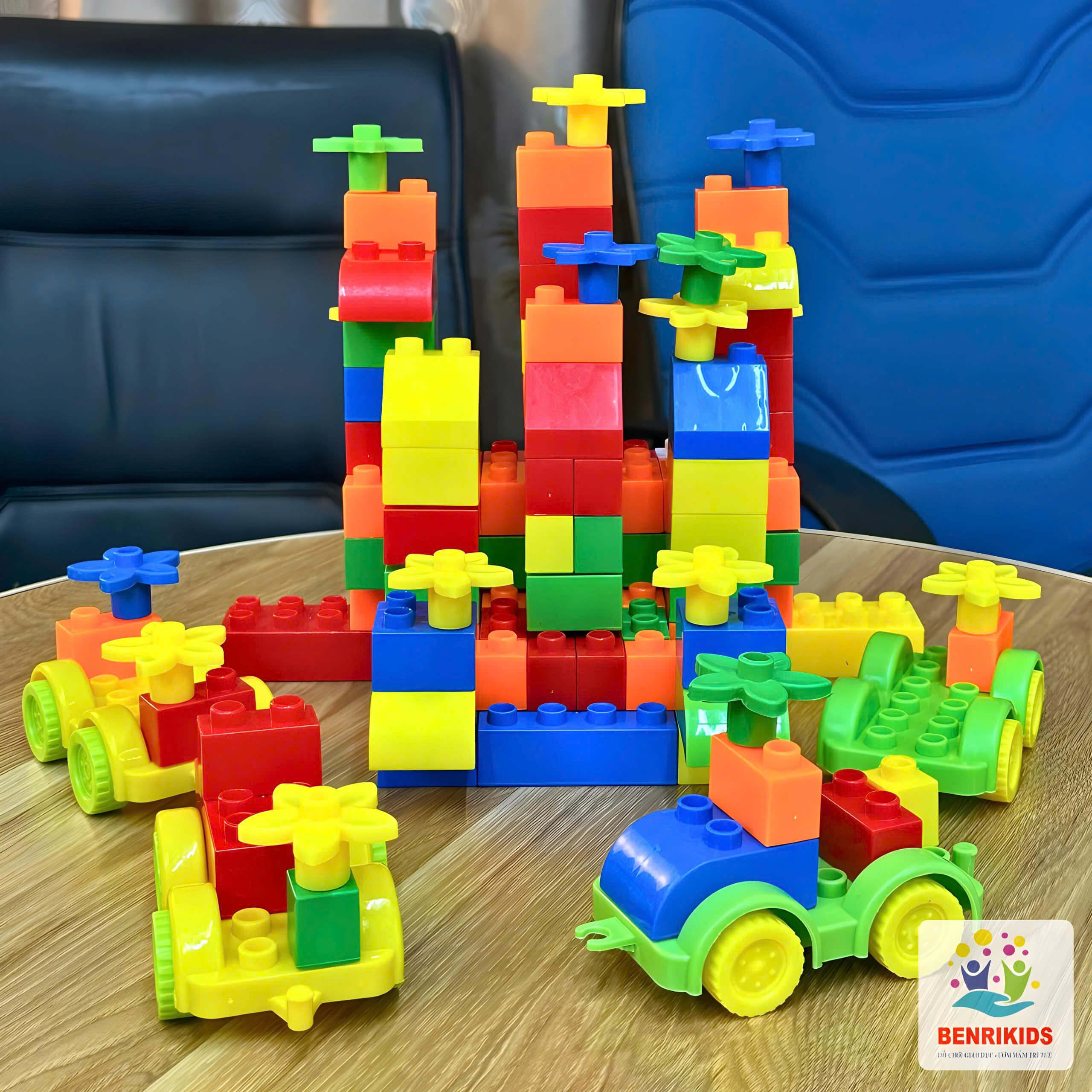 Bộ Đồ Chơi Ghép Hình Cho Bé Benrikids Bằng Nhựa 105 Chi Tiết, Đồ Chơi Xếp Hình Thông Minh Trẻ Em