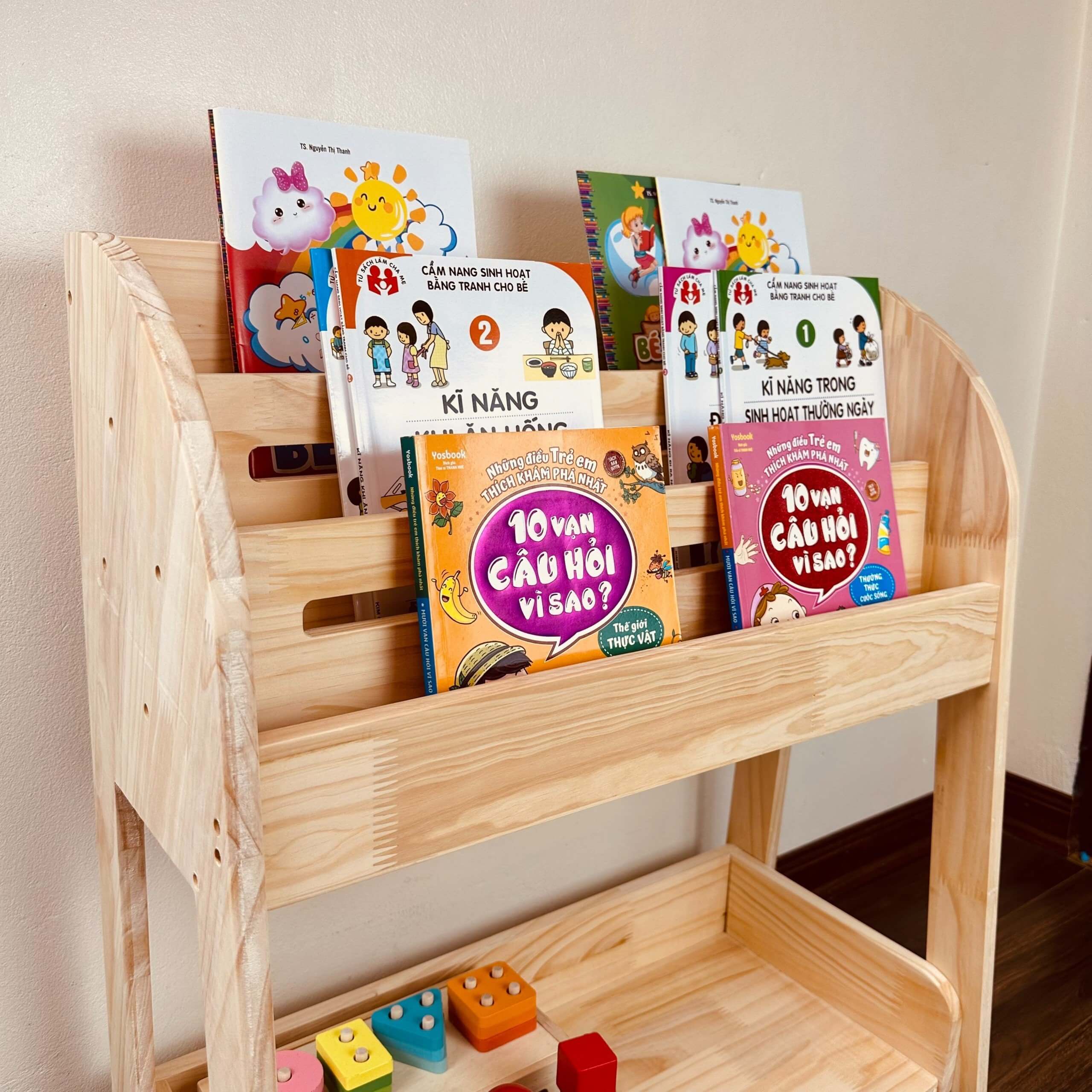 Kệ Sách Montessori Đa Năng Đựng Đồ Chơi Đựng Sách Decor Trang Trí Phòng Cho Bé