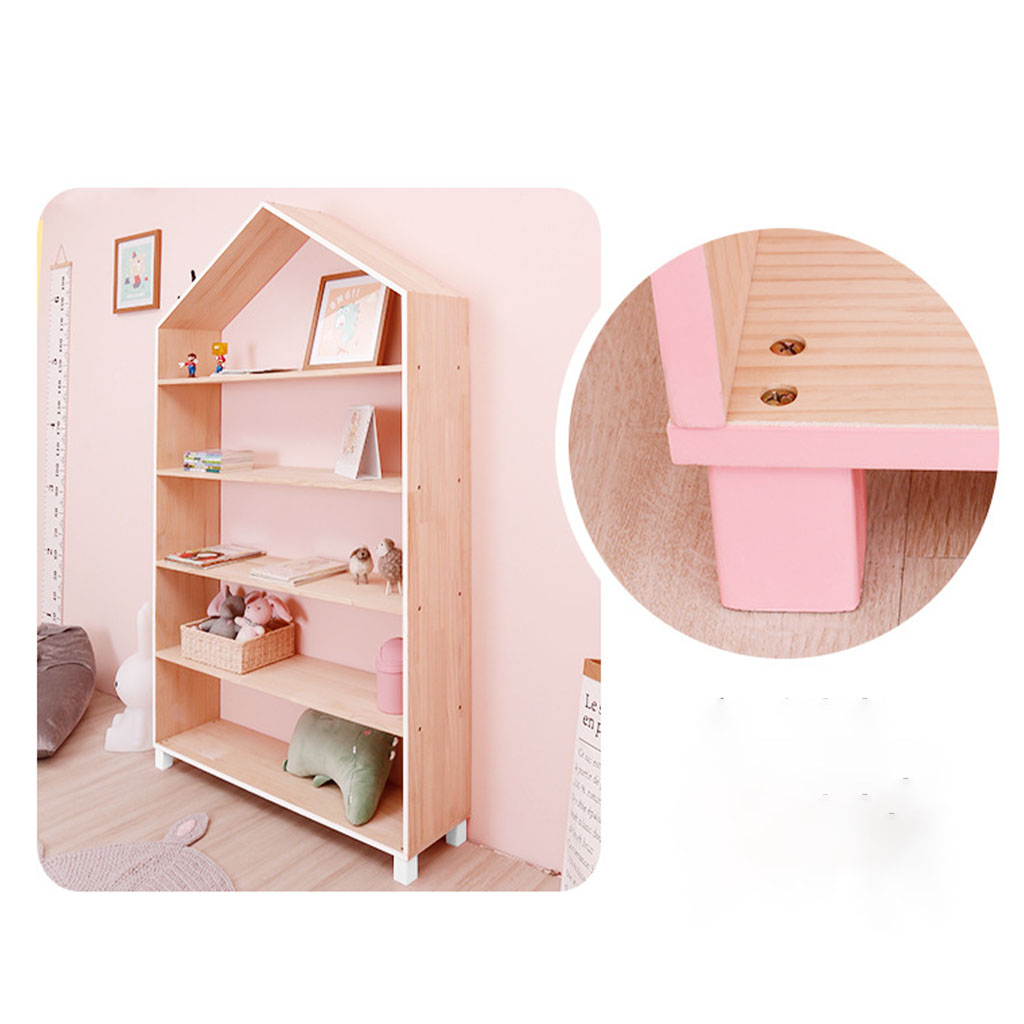 Tủ 5 Tầng Hình Ngôi Nhà Đựng Đồ Chơi Cho Bé - Thiết Kế Nội Thất Phòng Học Mầm Non