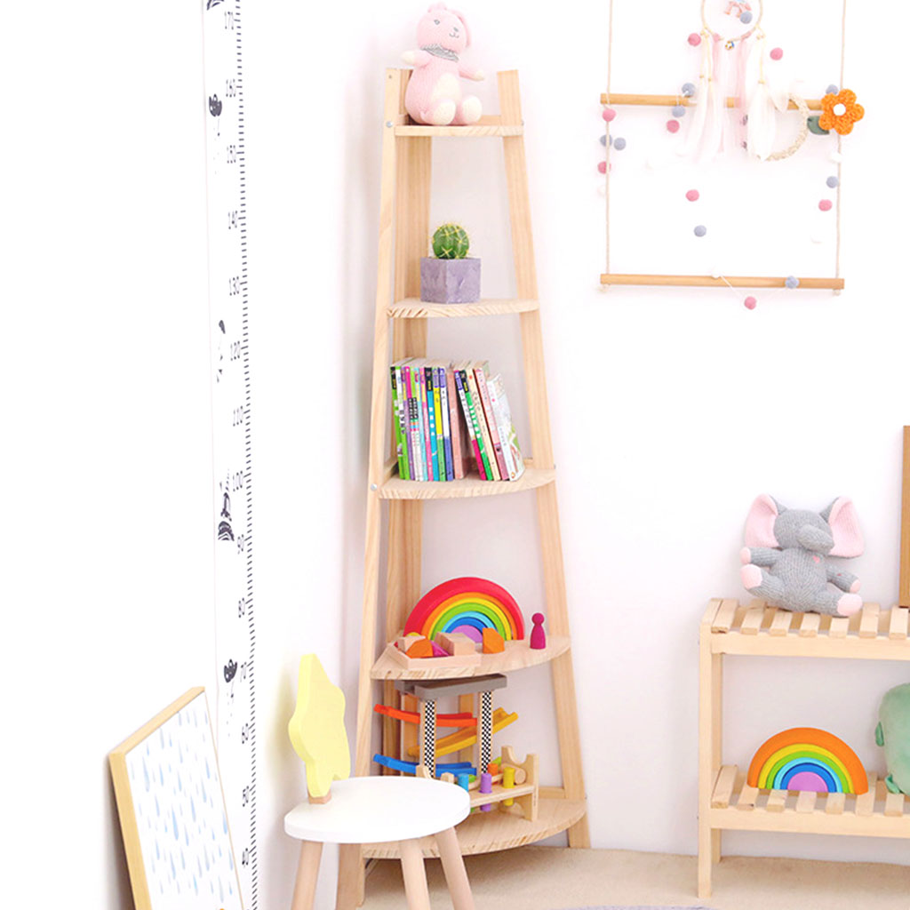 Kệ Góc 5 Tầng Đựng Đồ Chơi - Trang Trí Decor Phòng Học Mầm Non - Nhà Trẻ
