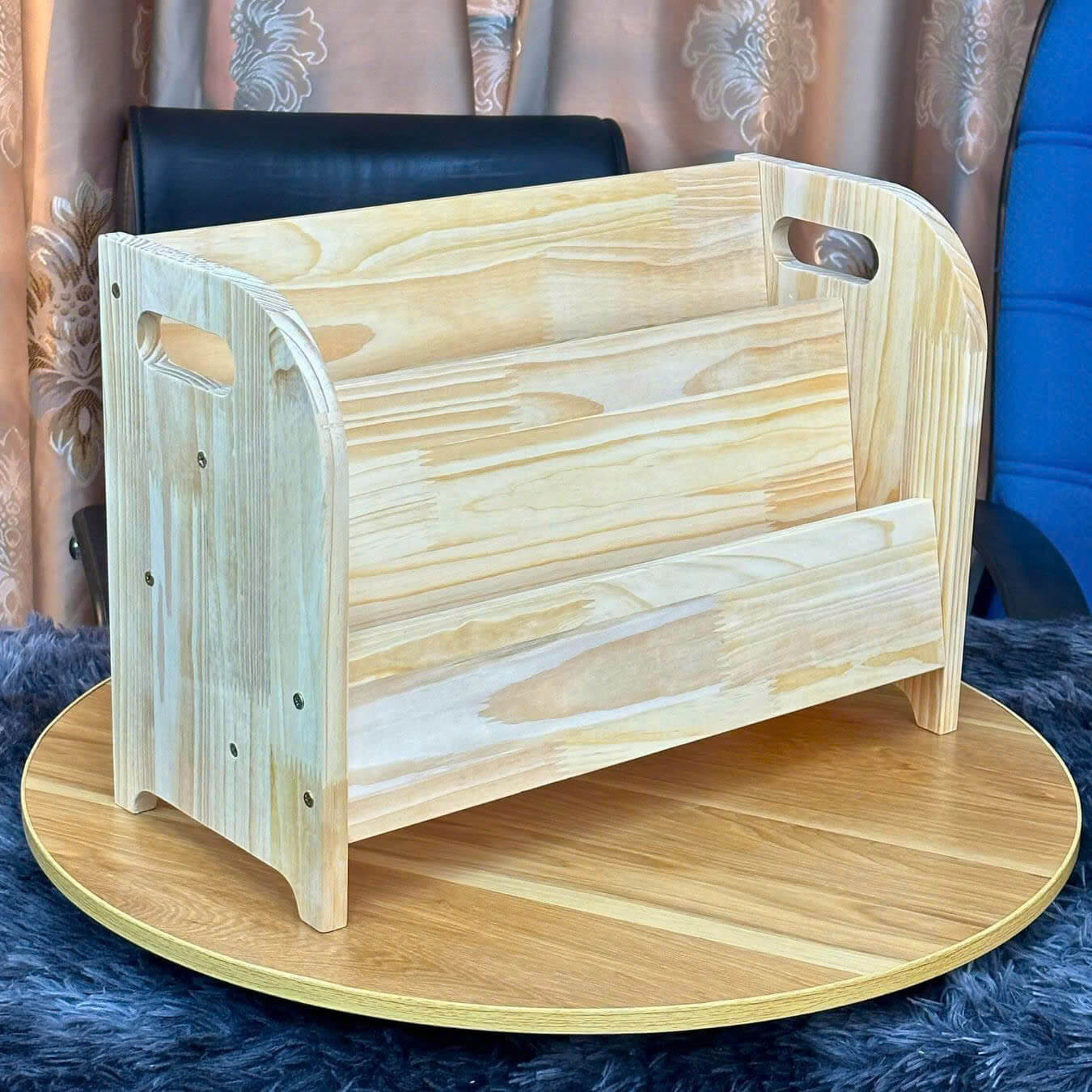 Kệ Sách Cho Bé 2 Ngăn Thiết Kế Chống Đổ, Kệ Giá Sách Để Bàn, Kệ Sách Lớp Mầm Non Montessori, Kệ Sách Mini Cho Bé