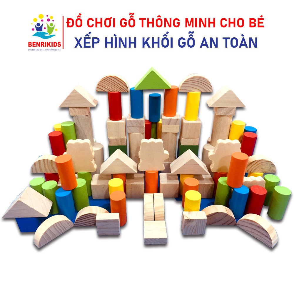 Đồ Chơi Xếp Hình Thông Minh 100 Chi Tiết Bằng Gỗ Thông Giúp Bé Phát Triển Trí Tuệ Có Hộp Đựng Tiện Lợi Cho Bé Từ 3 Tuổi