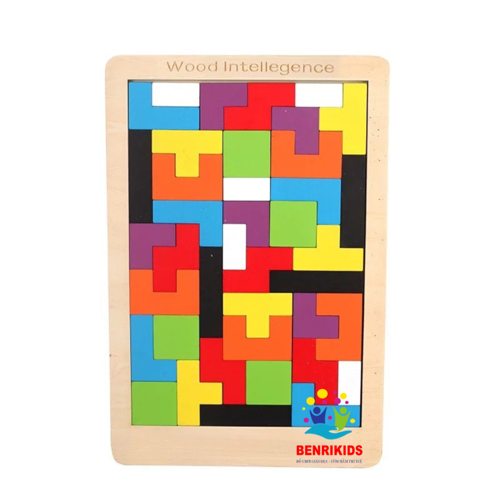 Đồ Chơi Bộ Xếp Hình Xếp Gạch Thông Minh Loại Dày Cho Bé Bảng Ghép Tetris Montessori Kích Thích Tư Duy Sáng Tạo