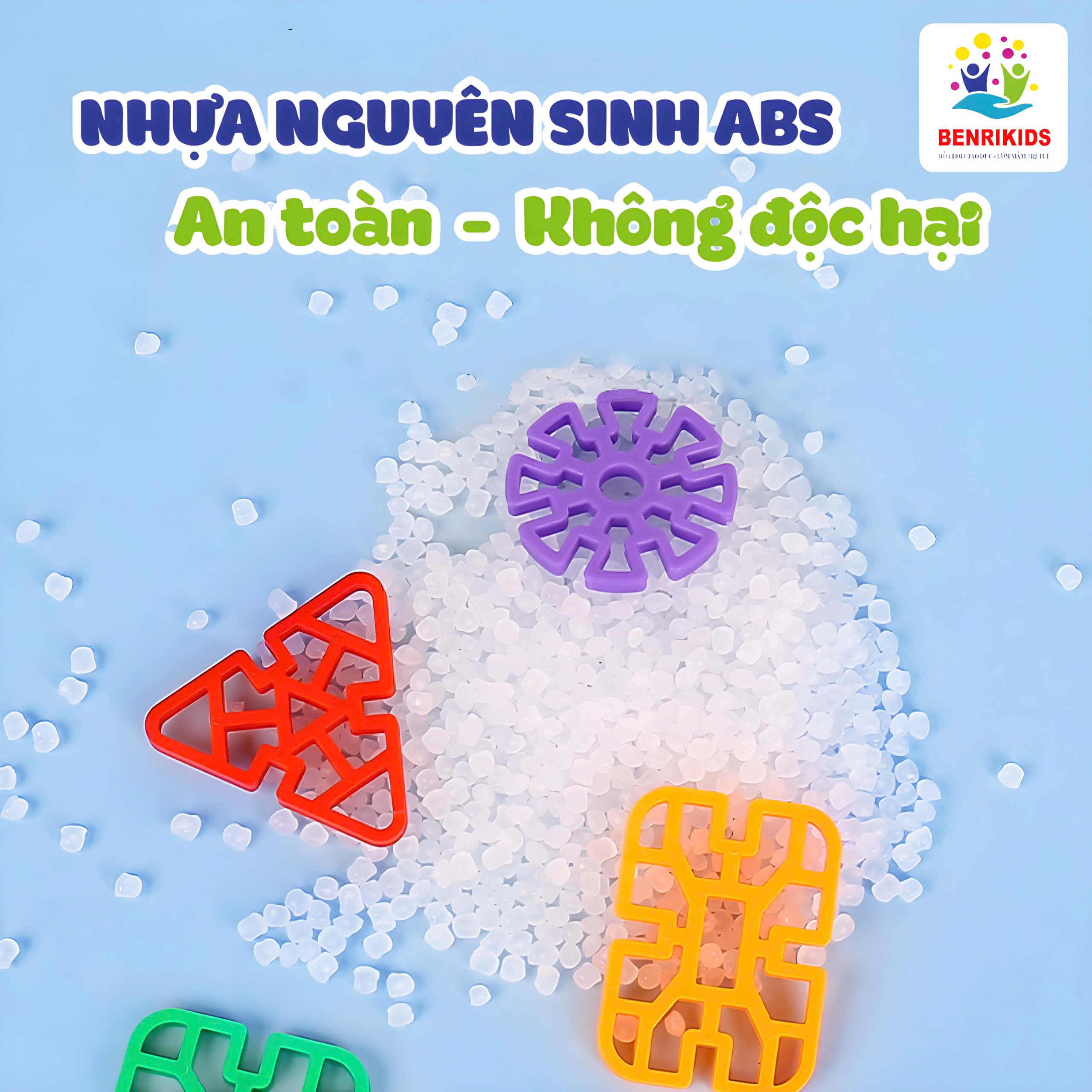 Túi Đồ Chơi Xếp Hình Cánh Hoa 80 Chi Tiết Benrikids Bằng Nhựa An Toàn Cho Bé Sáng Tạo Phát Triển Tư Duy Logic