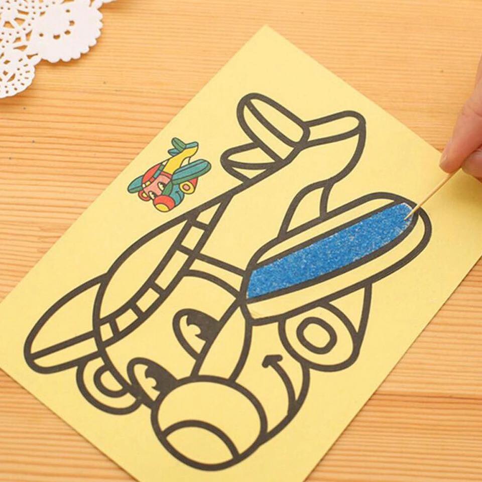 Combo 5 Tranh Cát Nghệ Thuật Cho Bé Tập tô