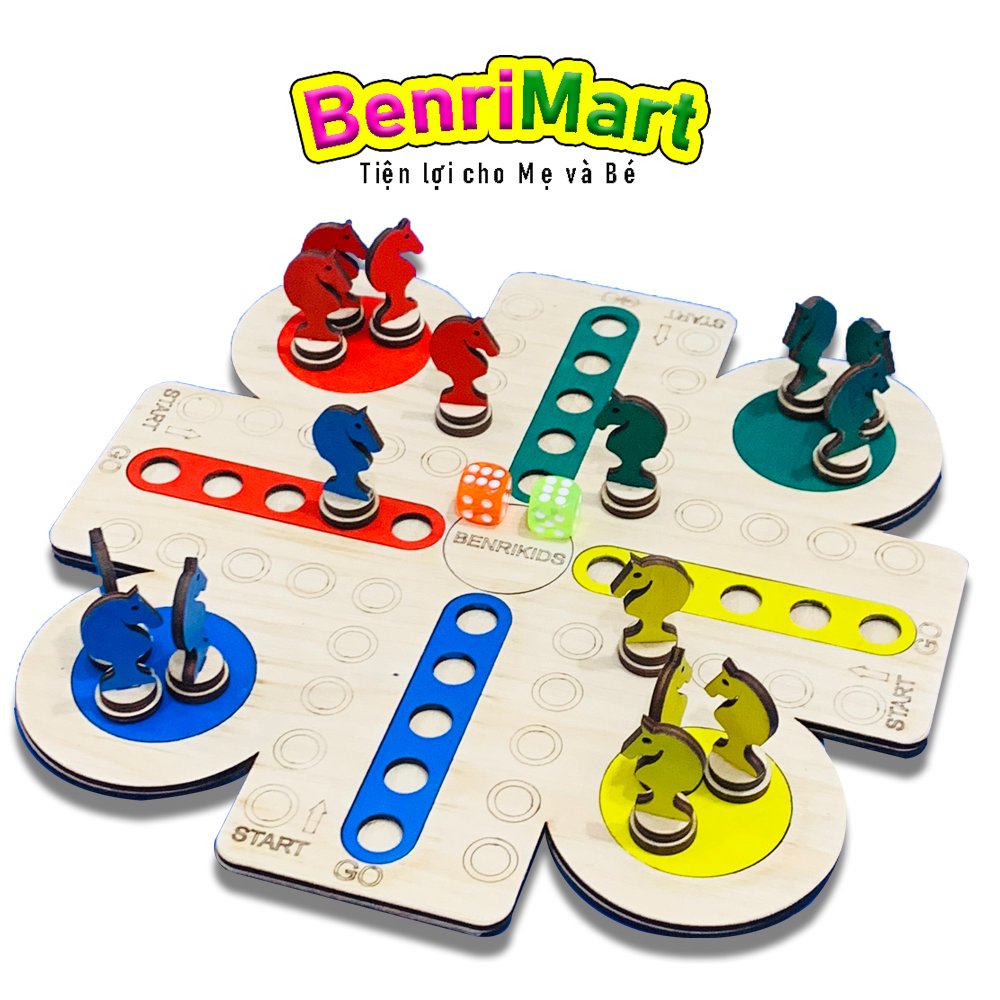 Đồ Chơi Board Game Gia Đình Vui Nhộn, Cờ Cá Ngựa Gỗ Và Cờ Tỷ Phú Phiên Bản Địa Danh