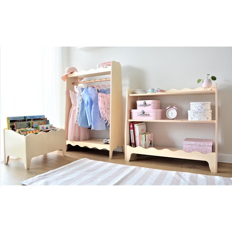 Kệ Sách Đa Năng Montessori Với 3 Ngăn Chia Linh Hoạt Thiết Kế Theo Phong Cách Nhật Bản Bằng Gỗ Cao Cấp