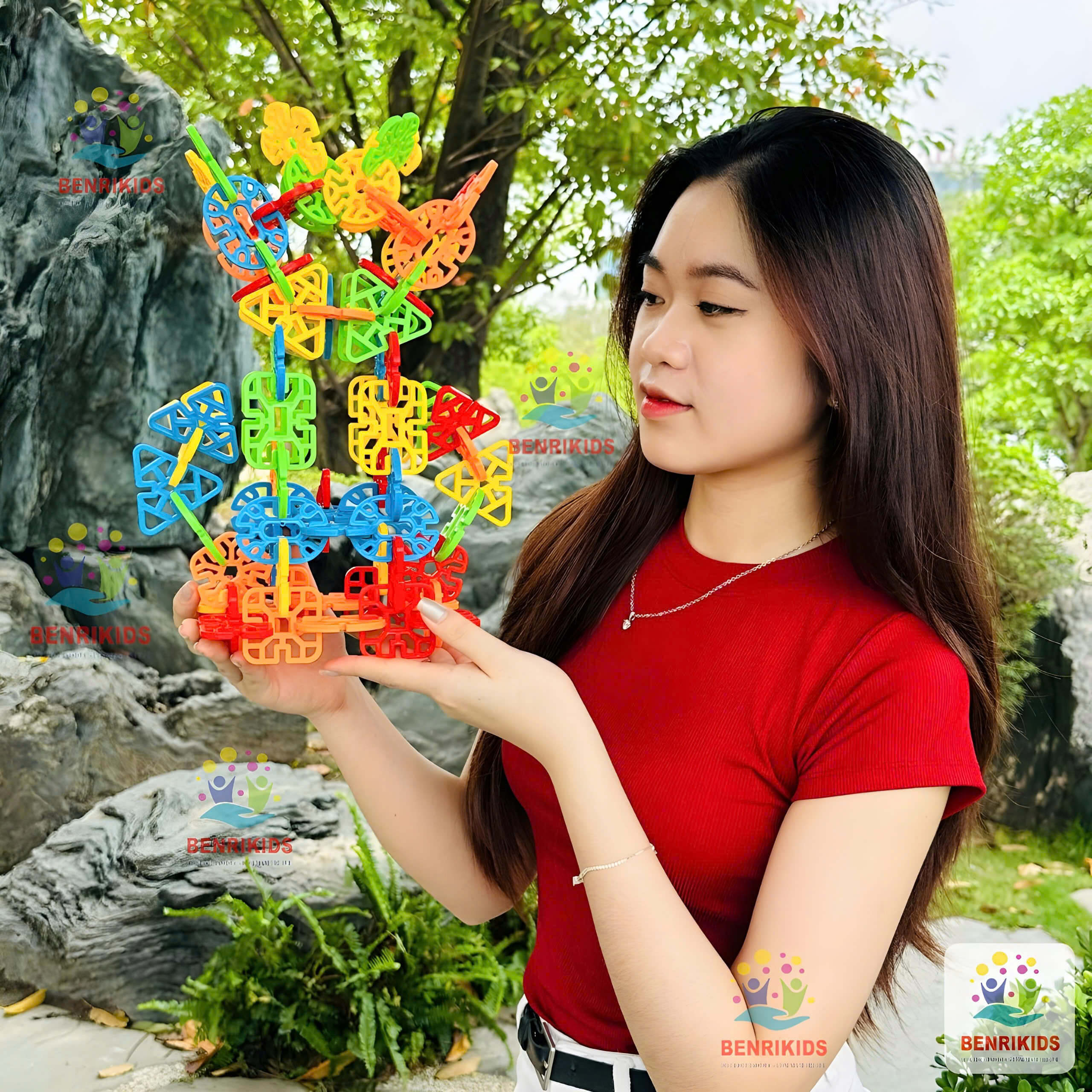 Đồ Chơi Xếp Hình Sáng Tạo 78 Chi Tiết Bằng Nhựa Benrikids Cho Bé Phát Triển Tư Duy