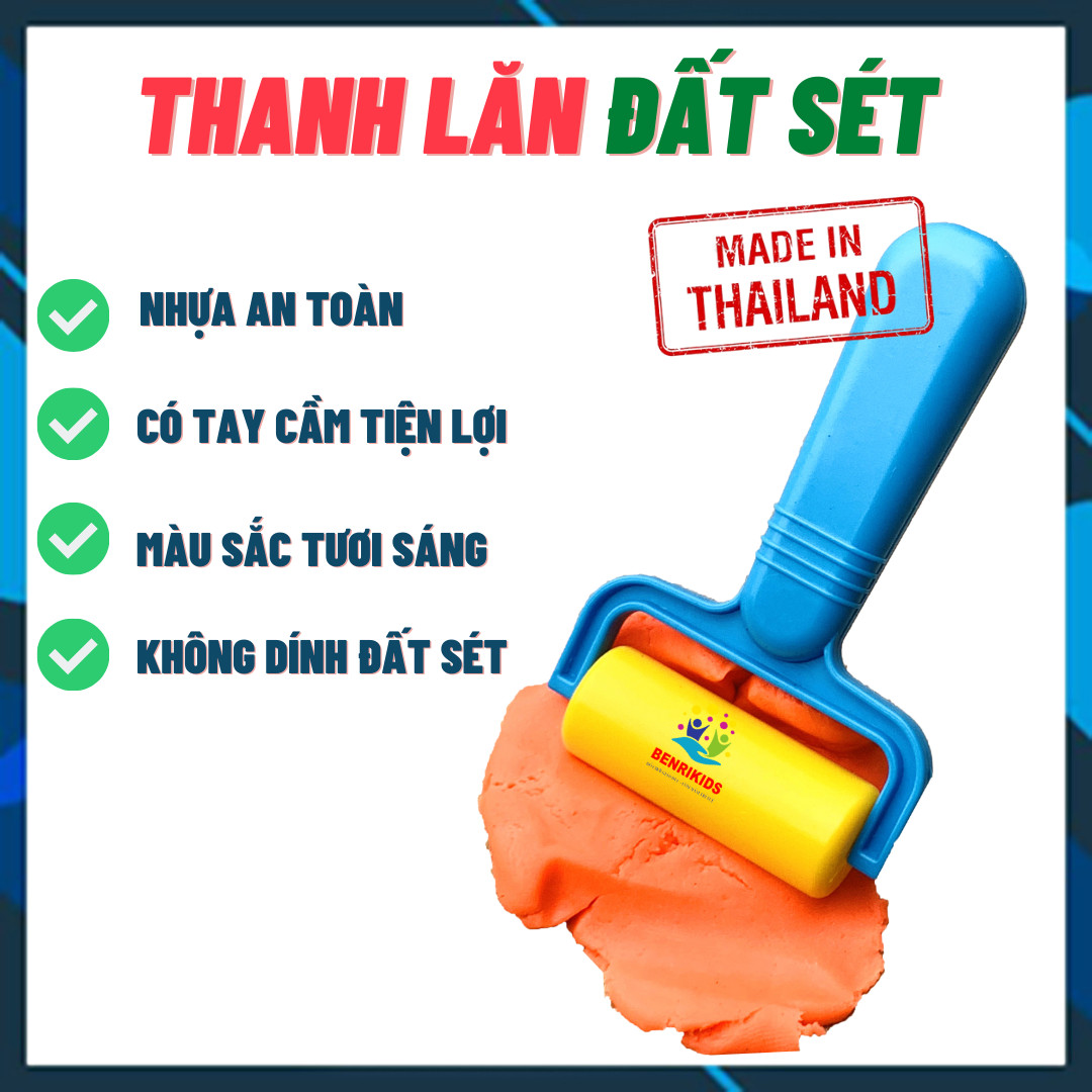 Con Lăn Chơi Với Đất Nặn, Đất Sét Bằng Nhựa Tạo Hình Không Bết Dính 100% An Toàn Cho Bé Yêu