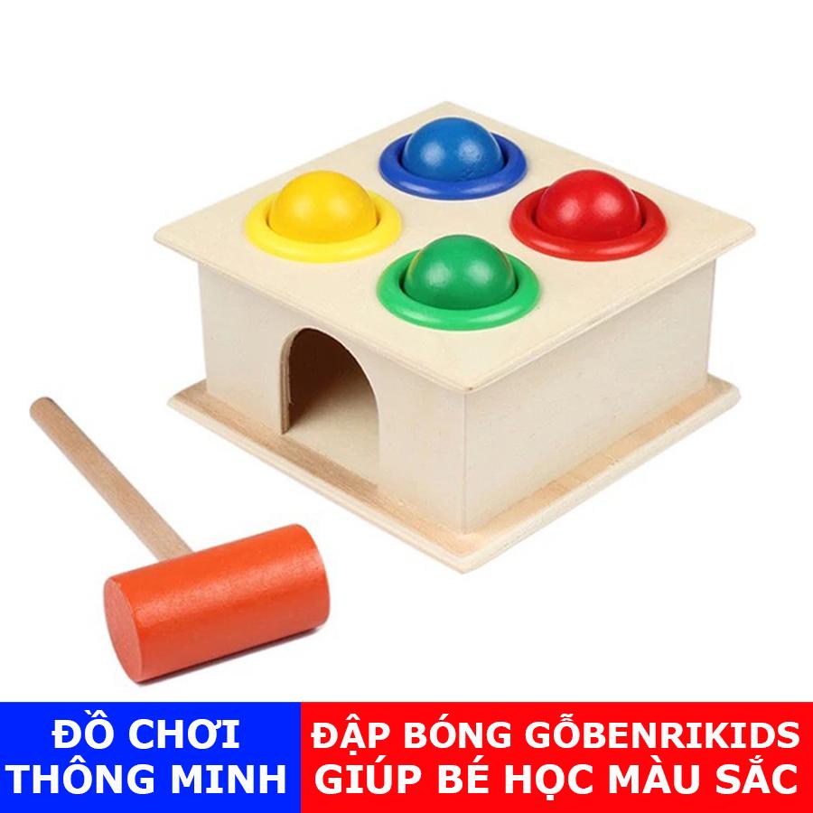 Đồ Chơi Gỗ Hộp Đập Bóng Màu Sắc Benrikids Vui Nhộn Cho Bé