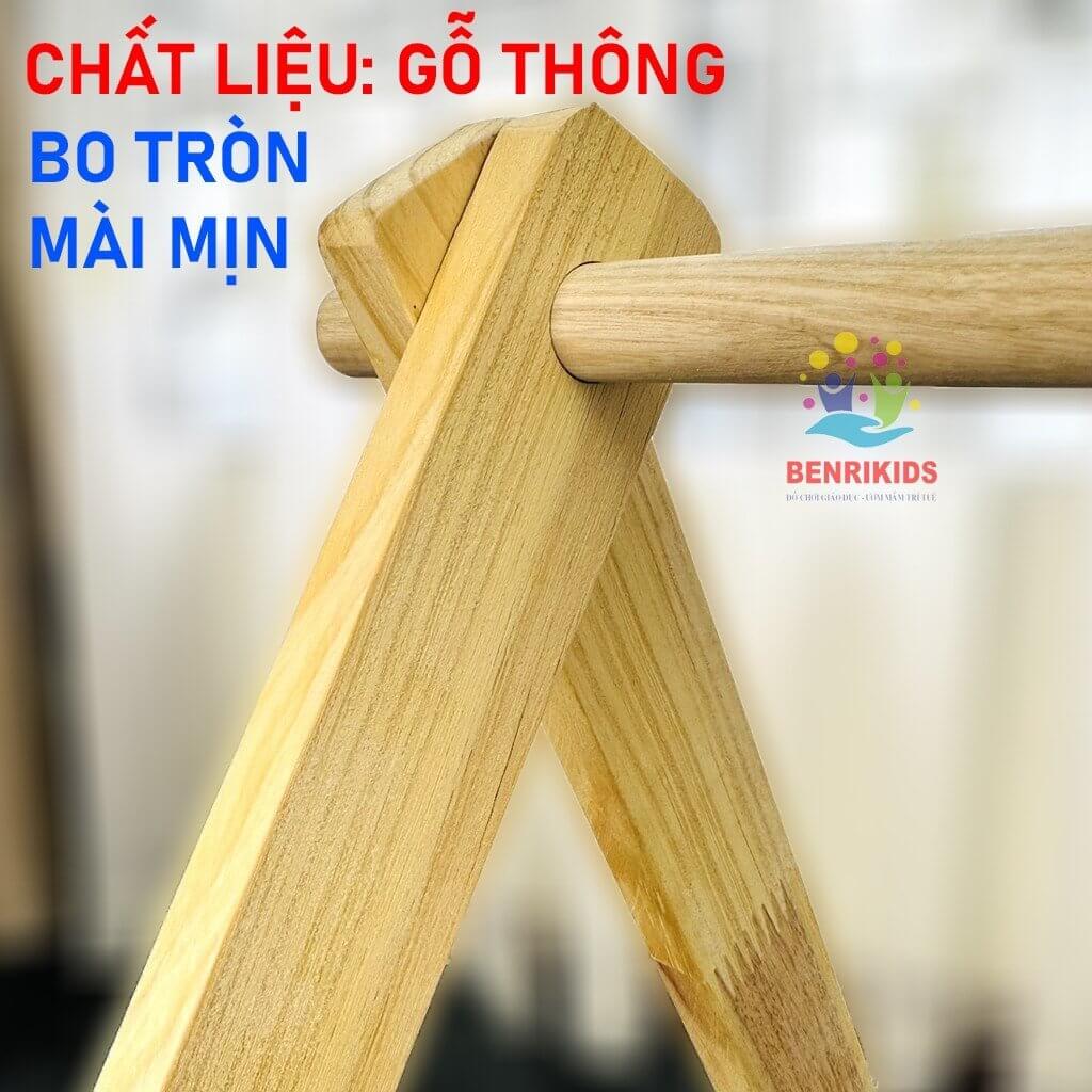 Kệ Gỗ Treo Nôi Kệ Chữ A Cho Bé Sơ Sinh Đồ Chơi Vận Động Rèn Luyện Đa Kỹ Năng Cho Bé