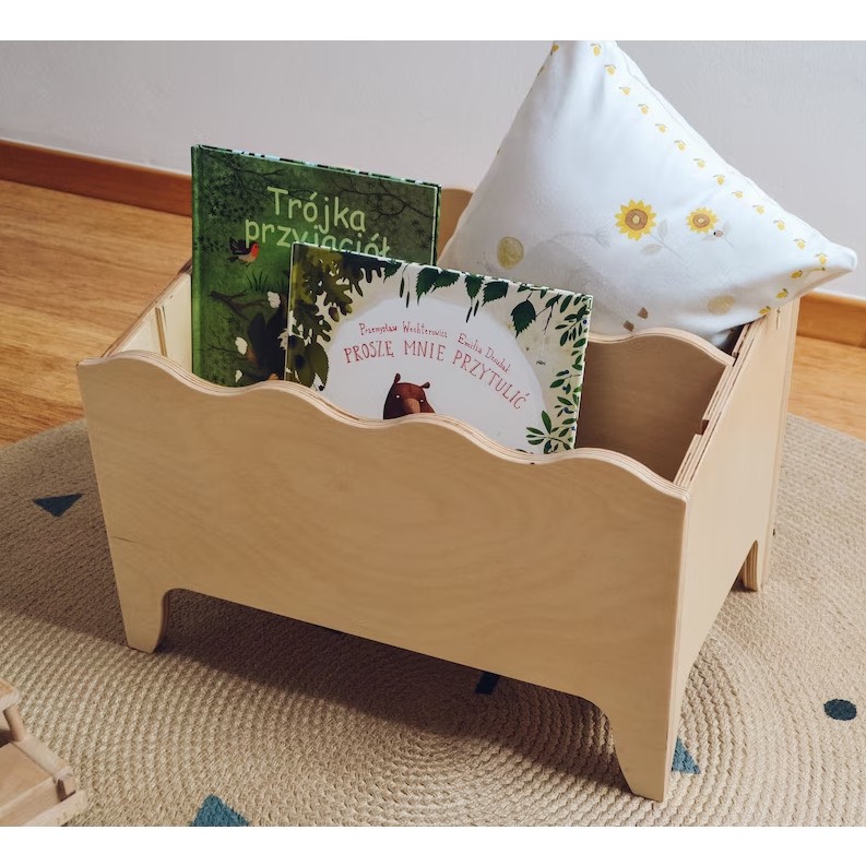 Kệ Sách Đa Năng Montessori Với 3 Ngăn Chia Linh Hoạt Thiết Kế Theo Phong Cách Nhật Bản Bằng Gỗ Cao Cấp