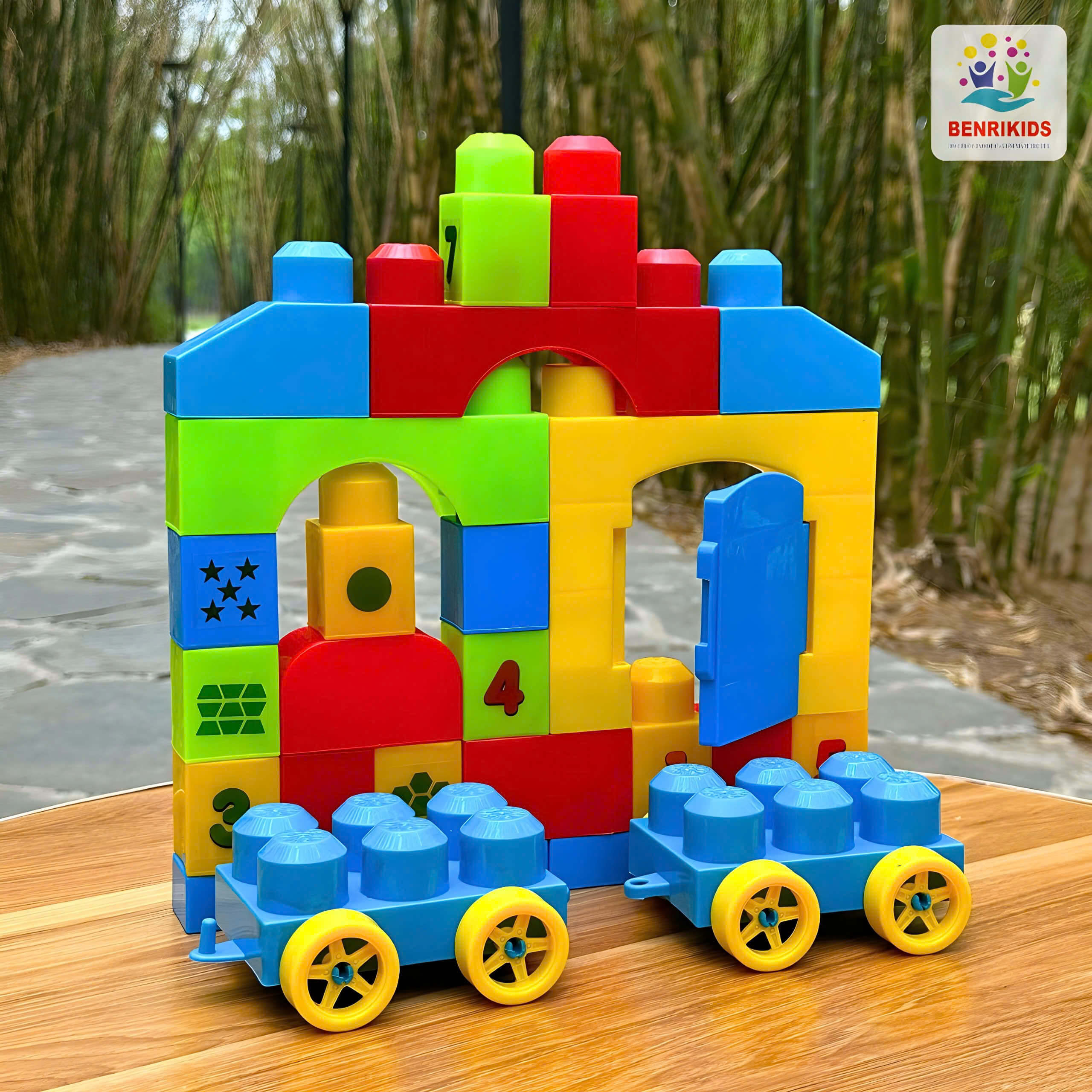 Đồ Chơi Xếp Hình Cho Bé 33 Chi Tiết Khối Nhựa Lớn ABS An Toàn, Ghép Hình Phát Triển Tư Duy Trẻ Em