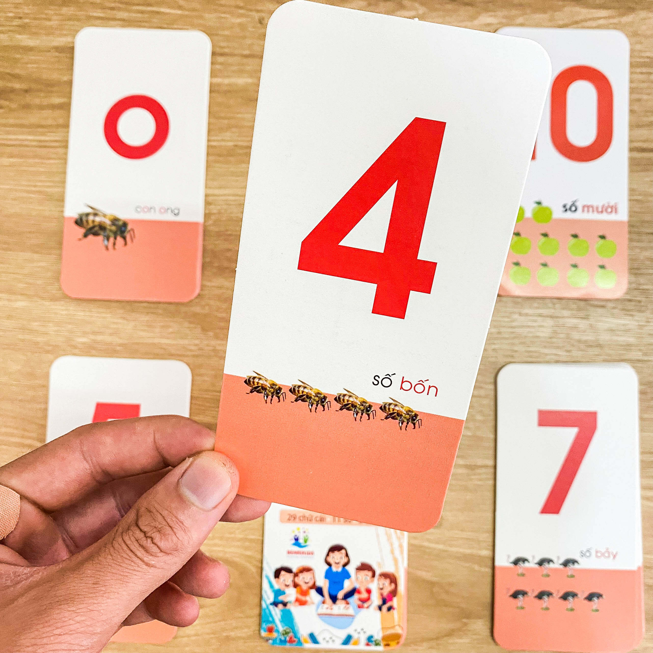 Bộ 42 Thẻ Học Nhận Biết Chữ Cái Và Số Đếm Benrikids Cho Bé