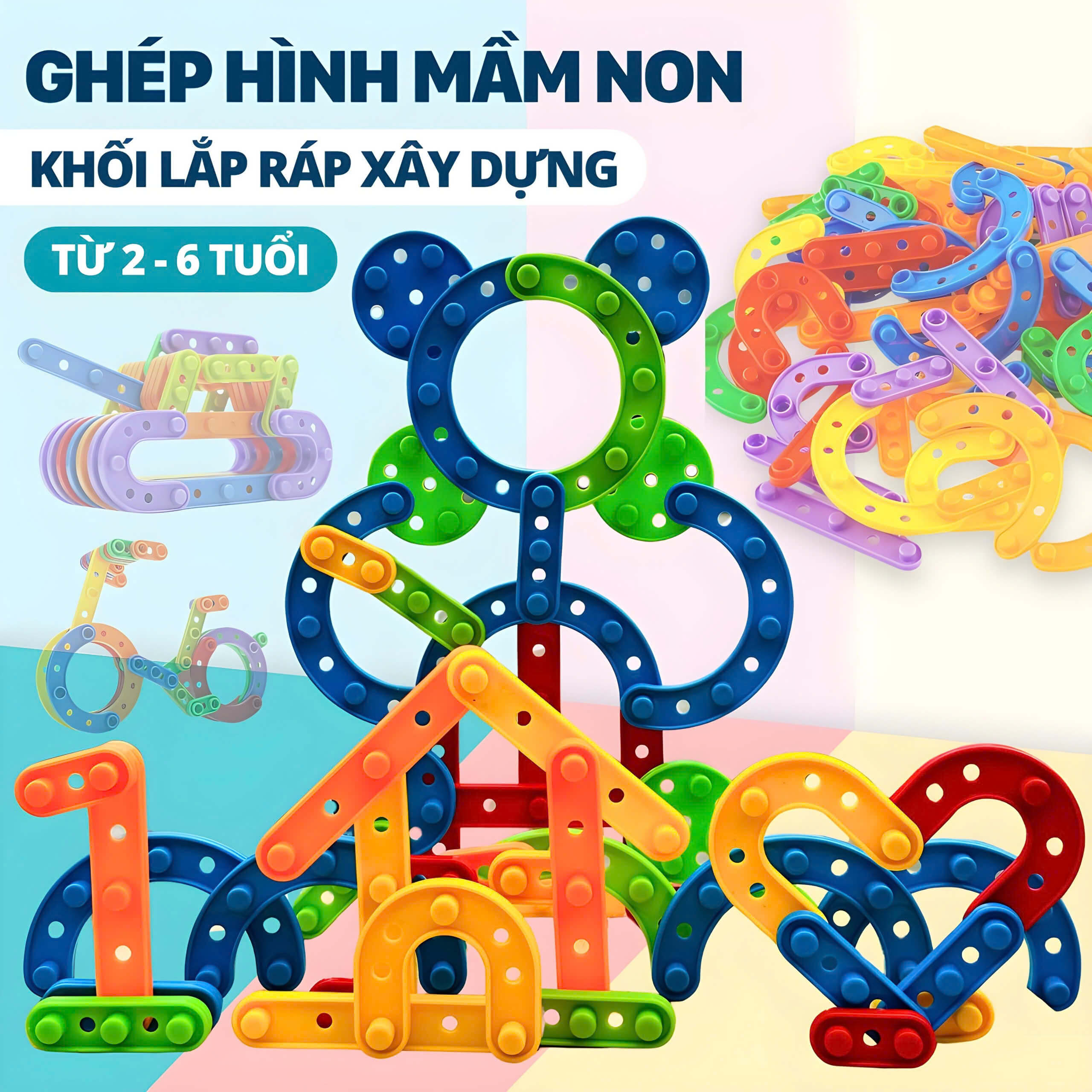 Đồ Chơi Xếp Hình Sáng Tạo 78 Chi Tiết Bằng Nhựa Benrikids Cho Bé Phát Triển Tư Duy