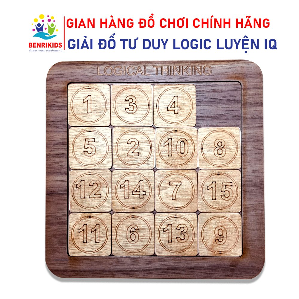 Trò Chơi Trượt Số Tư Duy Logical Thinking Đồ Chơi Toán Học Bằng Gỗ