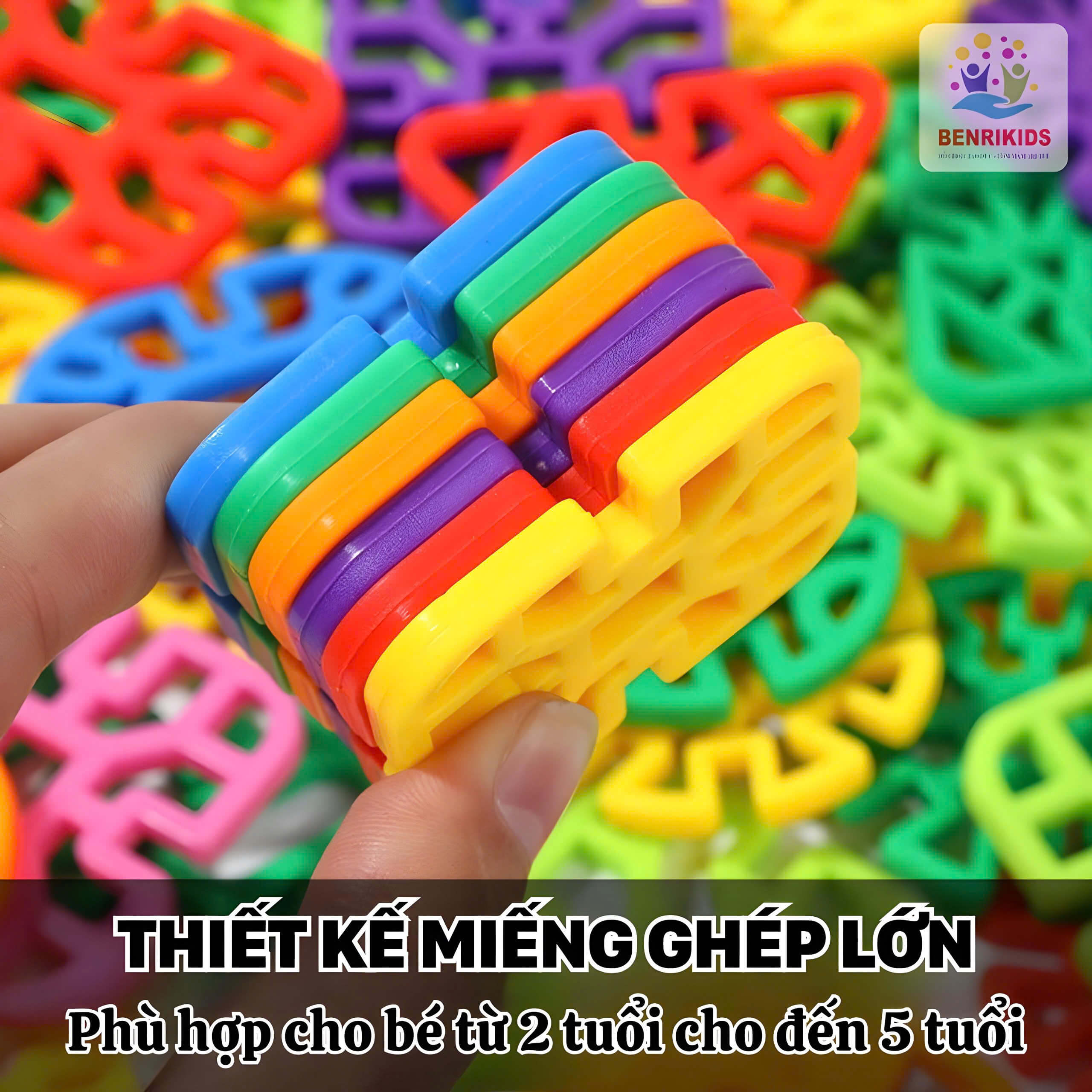 Túi Đồ Chơi Xếp Hình Cánh Hoa 80 Chi Tiết Benrikids Bằng Nhựa An Toàn Cho Bé Sáng Tạo Phát Triển Tư Duy Logic