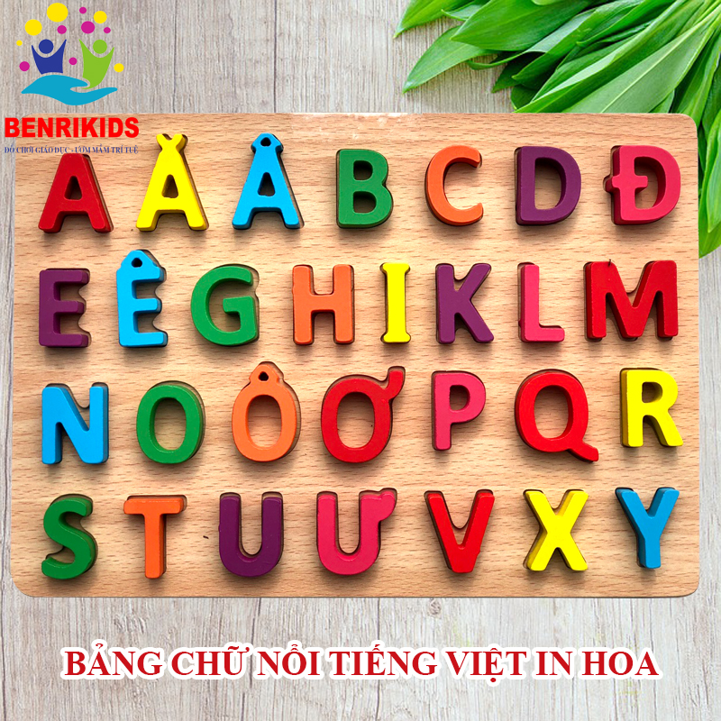 Bảng Chữ Nổi Tiếng Việt In Hoa Bằng Gỗ Hàng Việt Nam