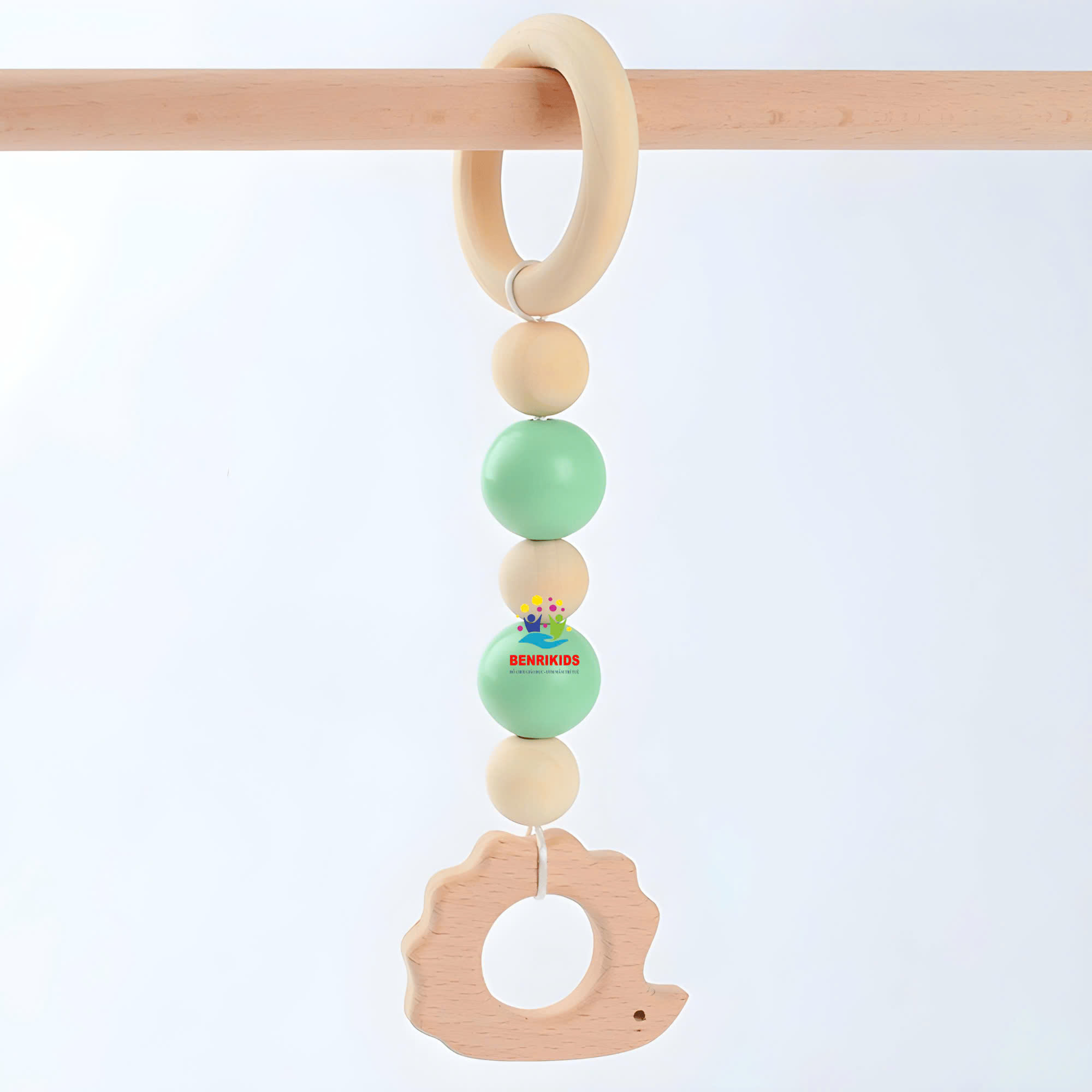 Đồ Chơi Lục Lạc Treo Nôi Gỗ Sồi Cho Trẻ Sơ Sinh Phát Triển Đa Giác Quan, Đồ Chơi Xúc Xắc Cho Bé Từ 0-12 Tháng Tuổi