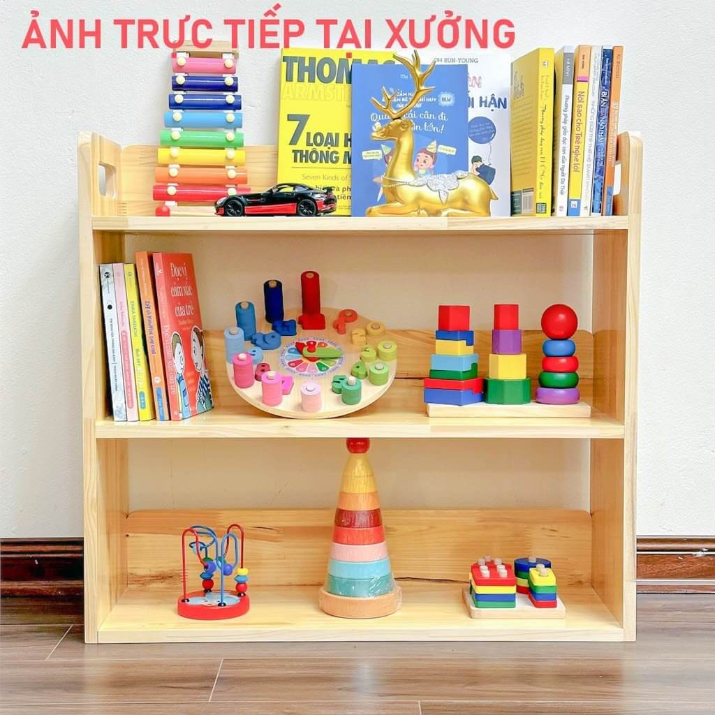 Tủ Đựng Đồ Chơi Montessori Có Tay Cầm Tiện Lợi - Decor Cho Không Gian Của Trẻ