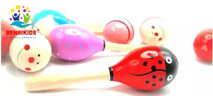 Bộ Xúc Xắc 5 Món Khác Nhau Bằng Gỗ Tự Nhiên Cho Bé Phát Triển Toàn Diện