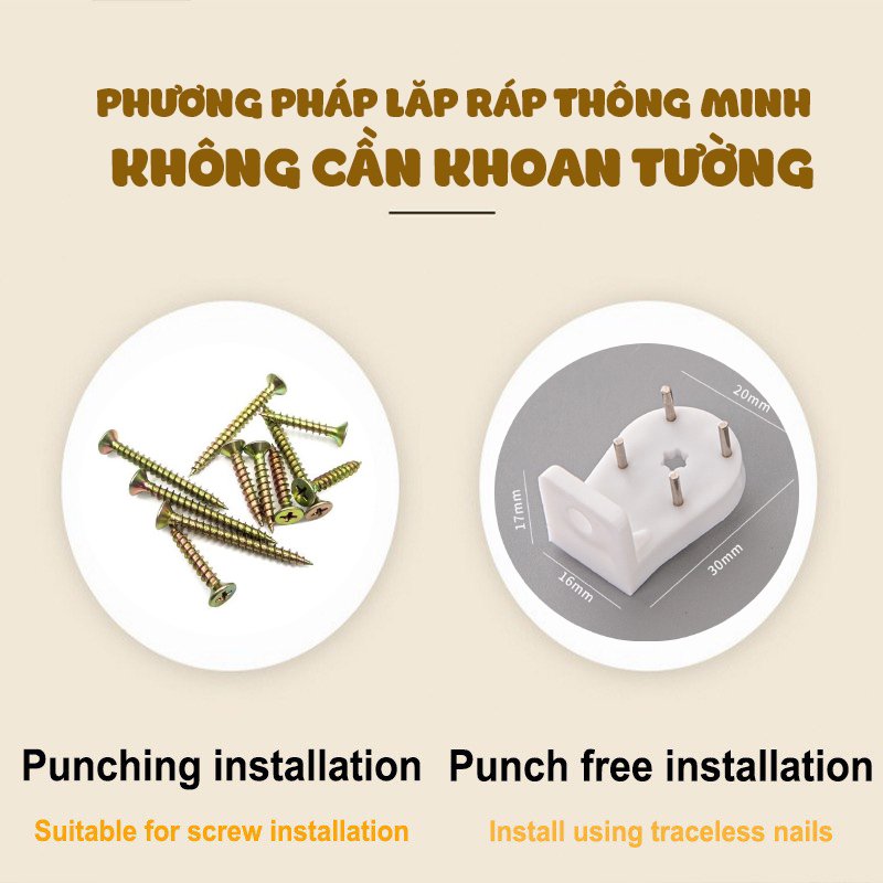 Kệ Giá Sách 4 Tầng Treo Tường Sau Cửa Không Cần Khoan Tường Tiện Lợi Tiết Kiệm Không Gian, Kệ Sách Mầm Non Montessori