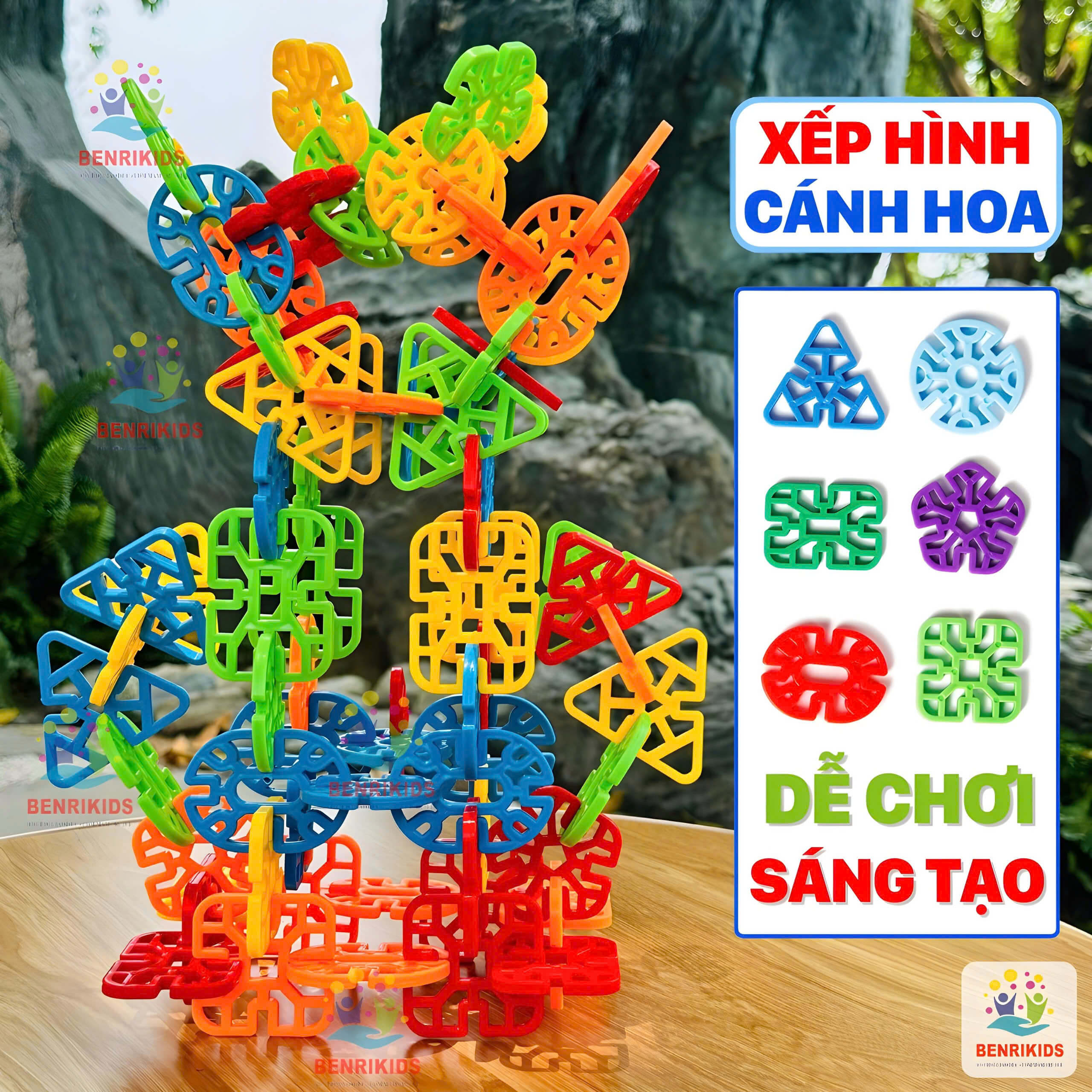 Đồ Chơi Xếp Hình Sáng Tạo 78 Chi Tiết Bằng Nhựa Benrikids Cho Bé Phát Triển Tư Duy