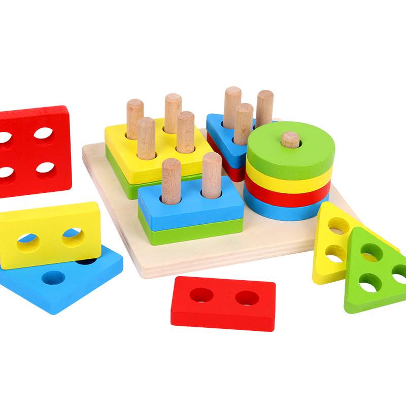 Bộ 3 Đồ Chơi Gỗ Cho Bé Theo Phương Pháp Montessori Mầm Non