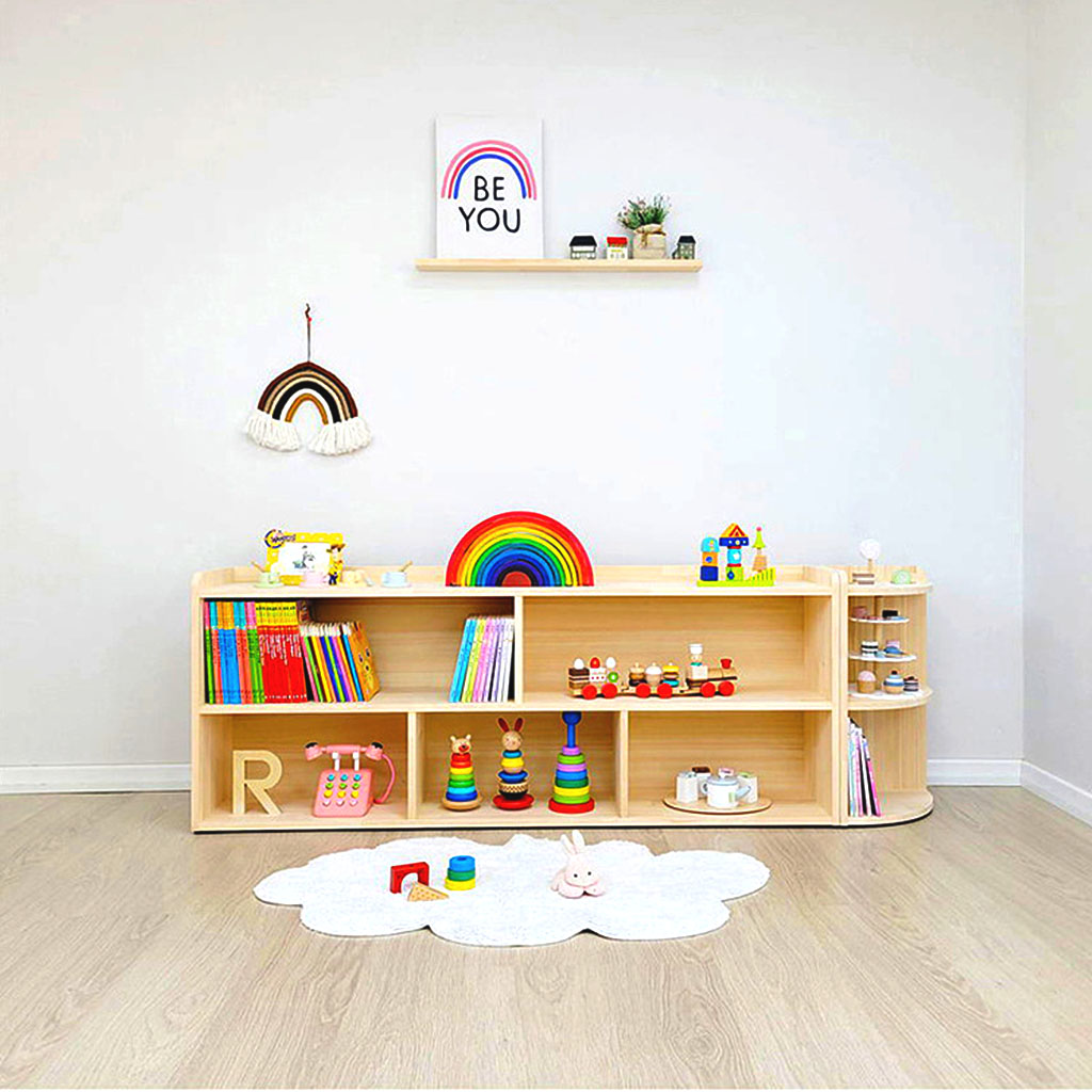 Combo Kệ Đựng Đồ Chơi Montessori Thiết Kế Nội Thất Mầm Non