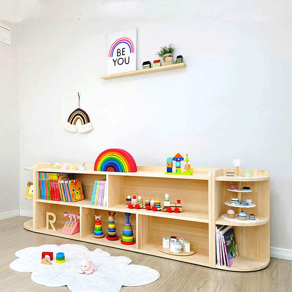 Combo Kệ Đựng Đồ Chơi Montessori Thiết Kế Nội Thất Mầm Non