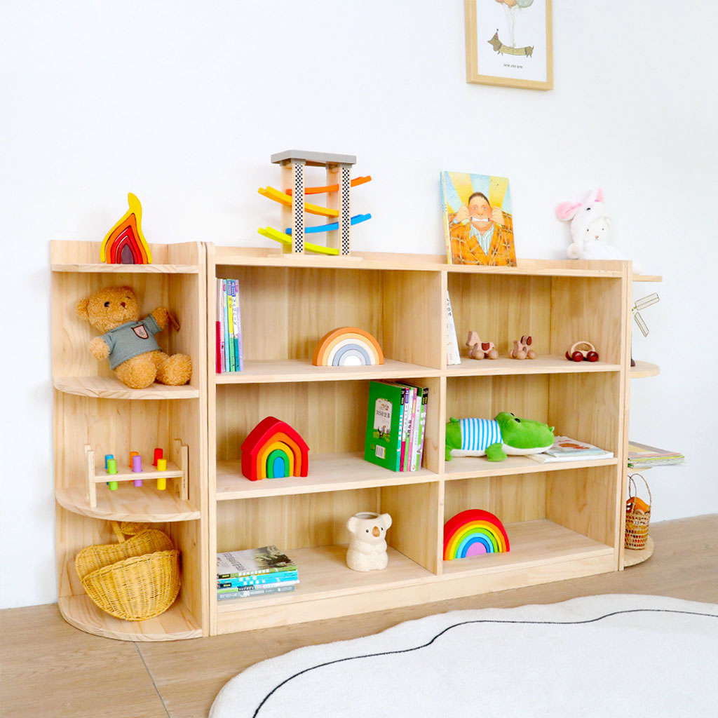 Tủ Montessori Đựng Đồ Chơi Trang Trí Phòng Học Phòng Cho Bé