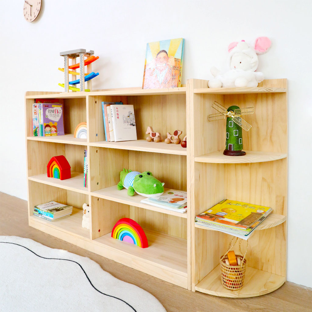 Tủ Montessori Đựng Đồ Chơi Trang Trí Phòng Học Phòng Cho Bé