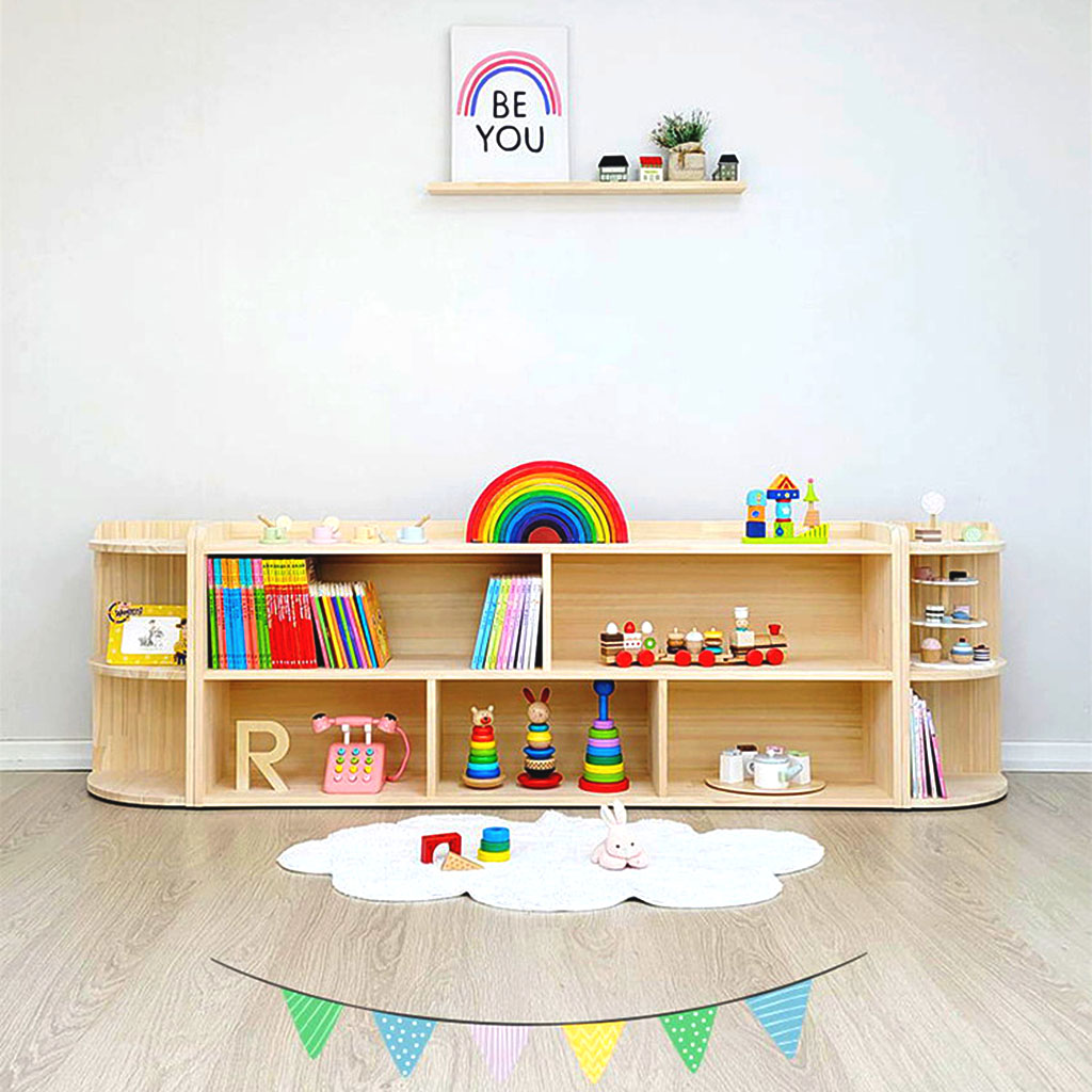 Combo Kệ Đựng Đồ Chơi Montessori Thiết Kế Nội Thất Mầm Non