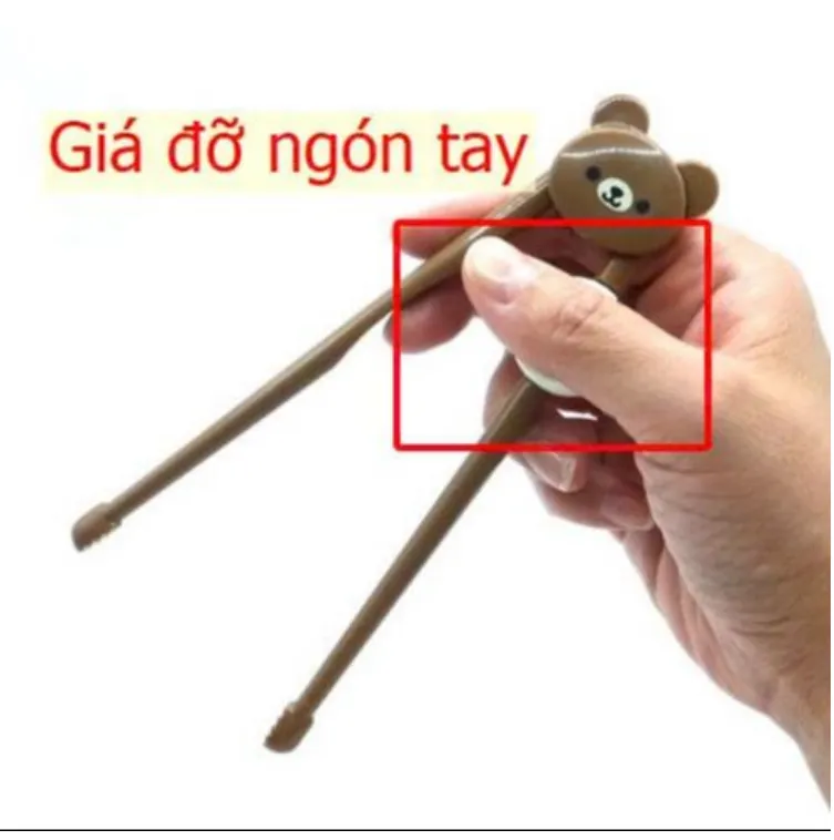 ĐŨA TẬP GẮP CHO BÉ THIẾT KẾ KIỂU GIÁ ĐỠ NGÓN TAY - MÀU NGẪU NHIÊN