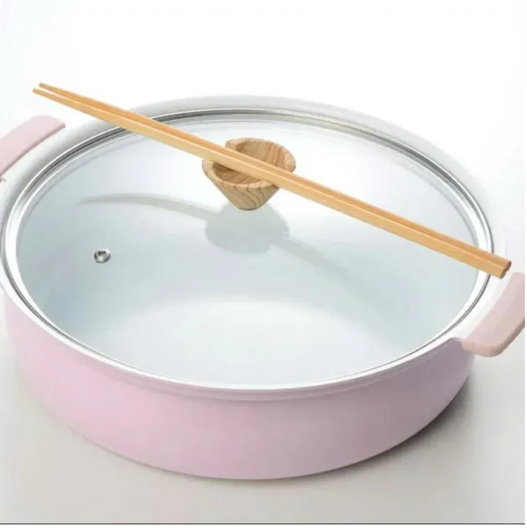 NỒI LẨU MINI NHÔM ĐÚC CHỐNG DÍNH DÙNG ĐƯỢC BẾP TỪ CORONTO (ĐƯỜNG KÍNH 18CM - MÀU HỒNG PASTEL)
