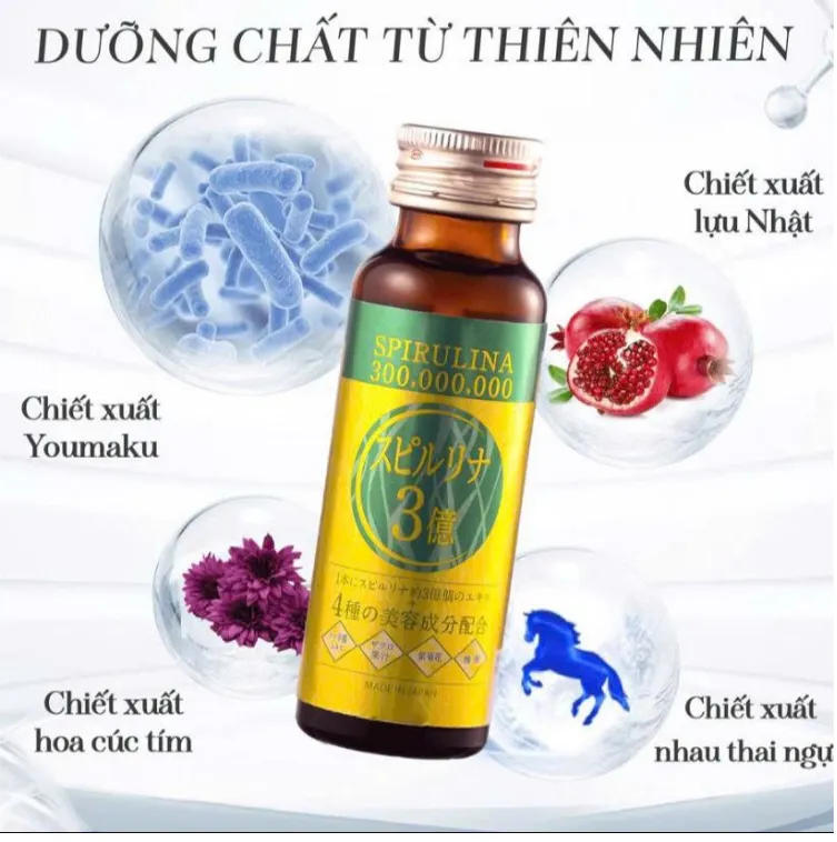 [DATE 11/2026] NƯỚC UỐNG SIÊU VI TẢO SPIRULINA VỊ MẬN DỄ DÙNG HAYAKI (LỐC 10 CHAI X 50ML)