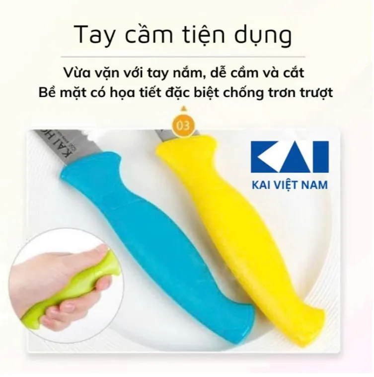 DAO GỌT HOA QUẢ KAI HOCHO ẤN ĐỘ LƯỠI THẲNG 112MM (ĐEN)