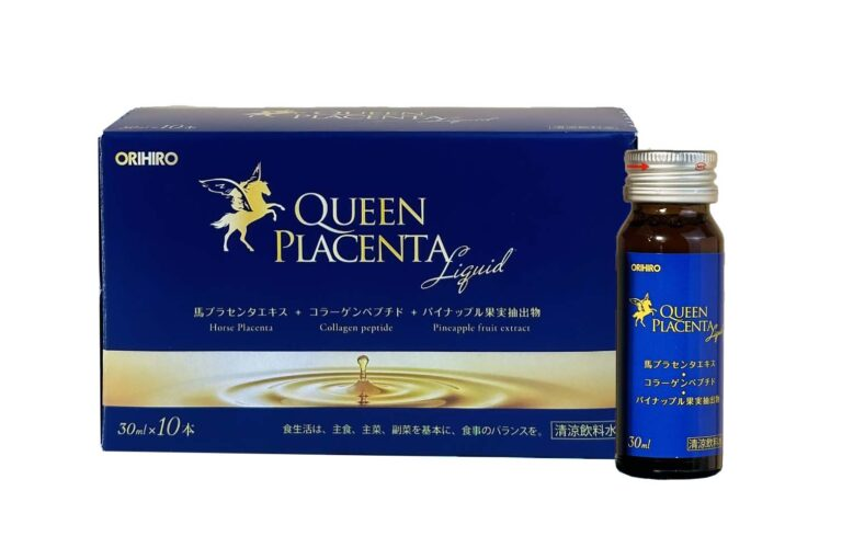 [DATE 10/2026] NƯỚC UỐNG COLLAGEN NHAU THAI NGỰA QUEEN PLACENTA ORIHIRO (HỘP 10 CHAI X 30ML)