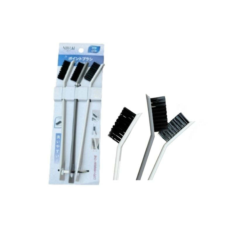 SET 3 BÀN CHẢI CHÀ RỬA RÃNH, KHE GẠCH MIRAI - PHẦN CỌ DÀI 4CM