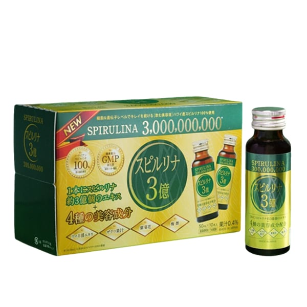 [DATE 11/2026] NƯỚC UỐNG SIÊU VI TẢO SPIRULINA VỊ MẬN DỄ DÙNG HAYAKI (LỐC 10 CHAI X 50ML)