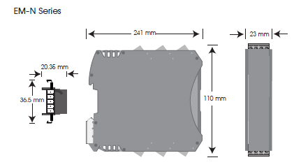 Kích thước bộ truyền tín hiệu Primus EM-01N-Series