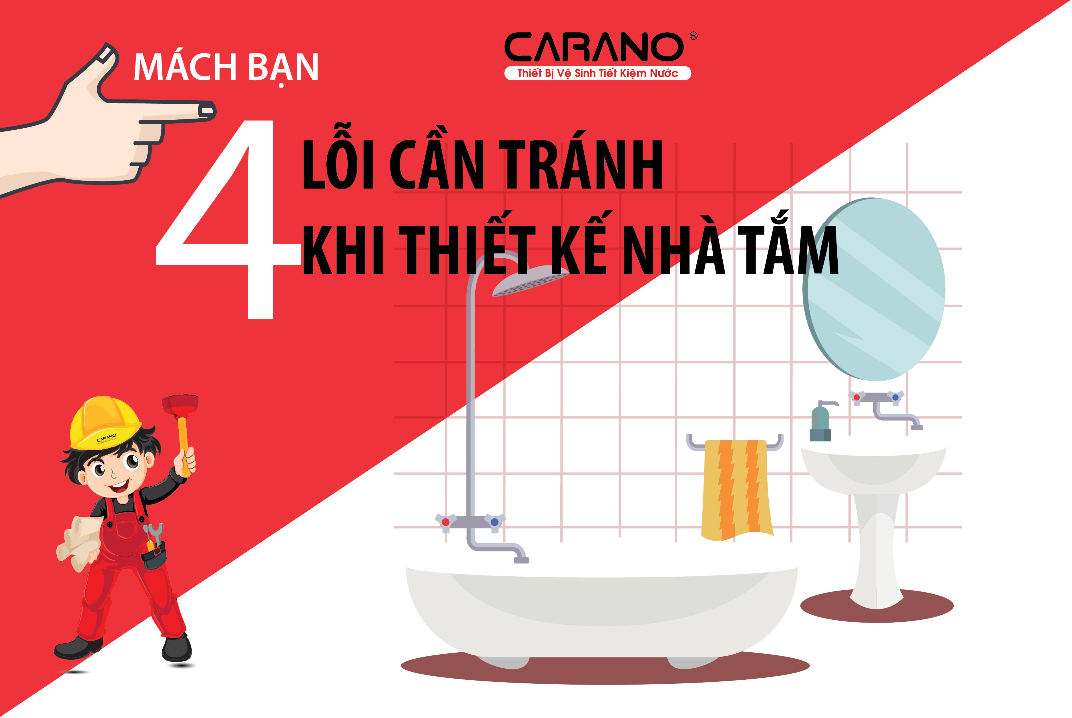 4 LỖI CẦN TRÁNH NHẤT KHI THIẾT KẾ NHÀ TẮM