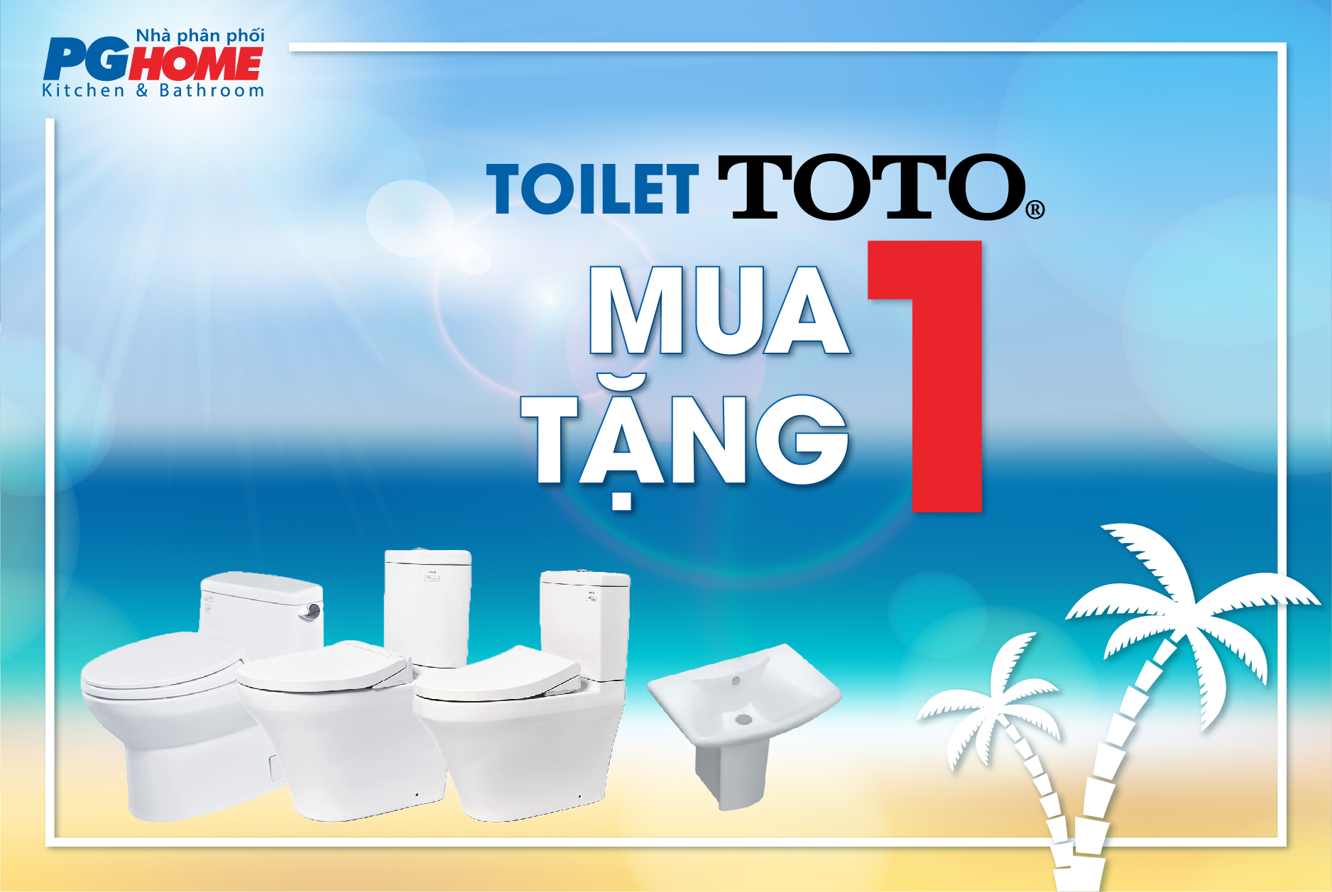 GIẢM NHIỆT MÙA HÈ VỚI MUA 1 TẶNG 1 TOILET TOTO
