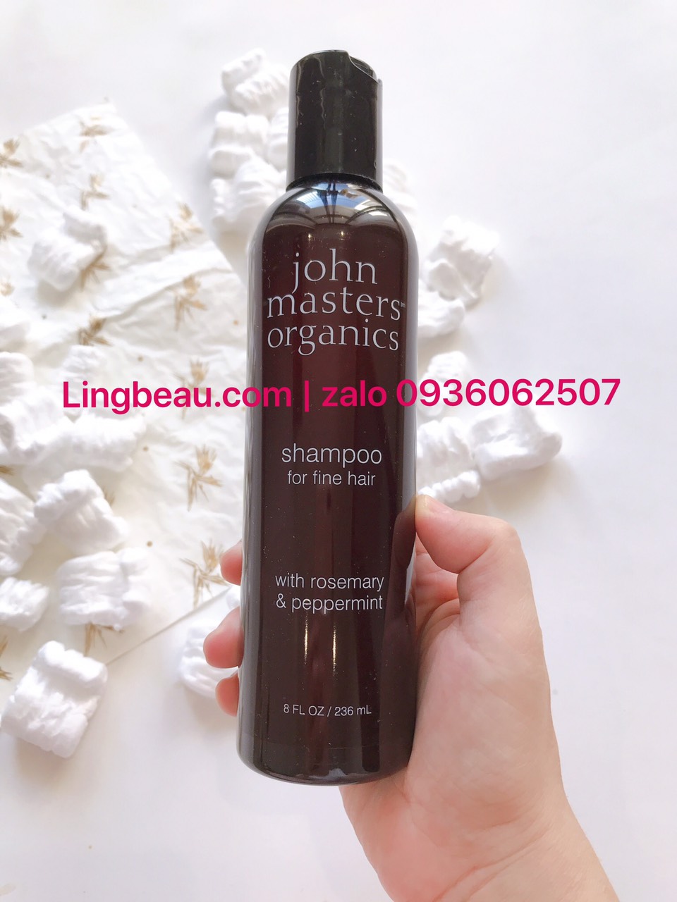 John Masters Organics Shampoo, For Fine Hair, with Rosemary & Peppermint - 8 fl oz