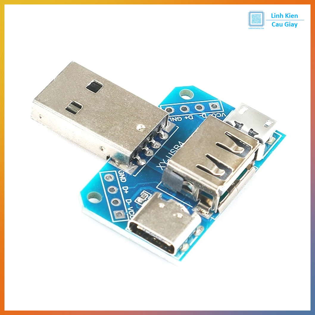 Đầu chuyển đổi cổng USB ra Micro USB, Type C Linh kiện Cầu Giấy