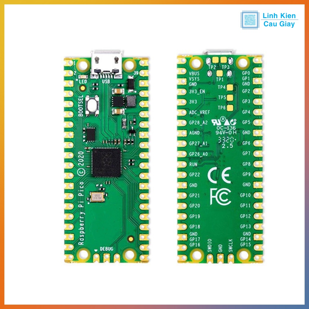 Mạch Raspberry Pi Mạch Vi Điều Khiển Raspberry Pi Pico RP2040 (Hàng nội địa TQ) Linh kiện ...