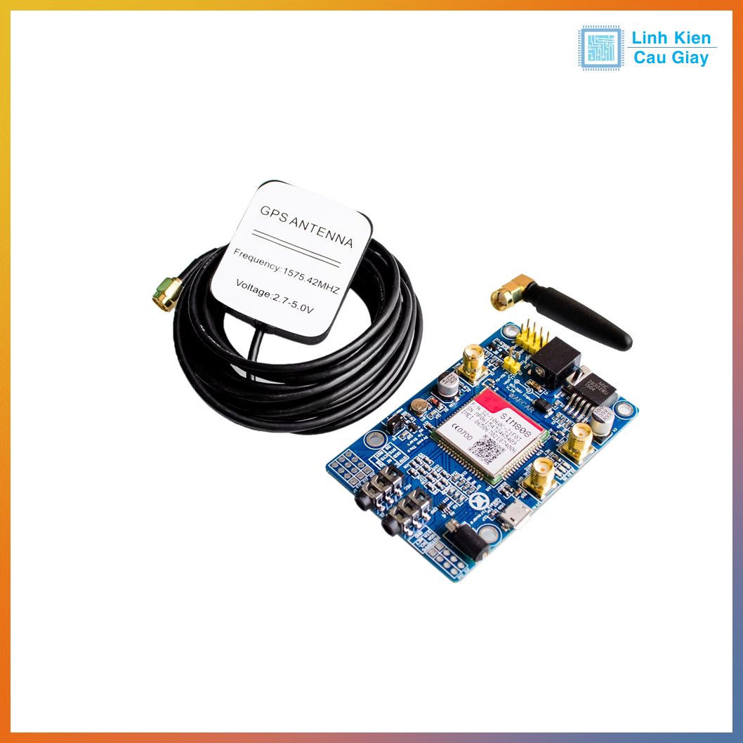 Module sim 808 GSM GPRS GPS Hỗ trợ thẻ SIM 2G 3G 4G Linh kiện Cầu Giấy