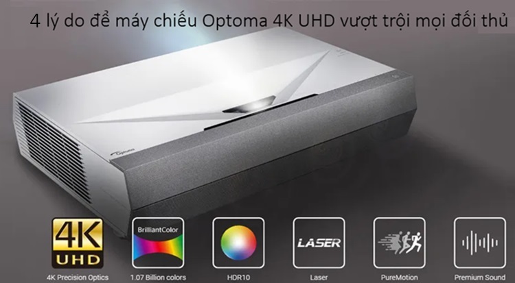 4 lý do để máy chiếu Optoma 4K UHD vượt trội đối thủ