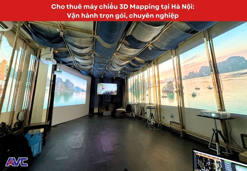Cho thuê máy chiếu 3D Mapping tại Hà Nội: Vận hành trọn gói, chuyên nghiệp